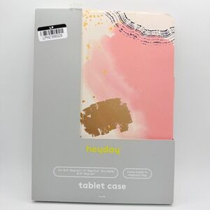 Heyday iPad Air 10.9 11 & iPad Pro 11 Tablet Case Abstract Pink Gold Tri-Fold